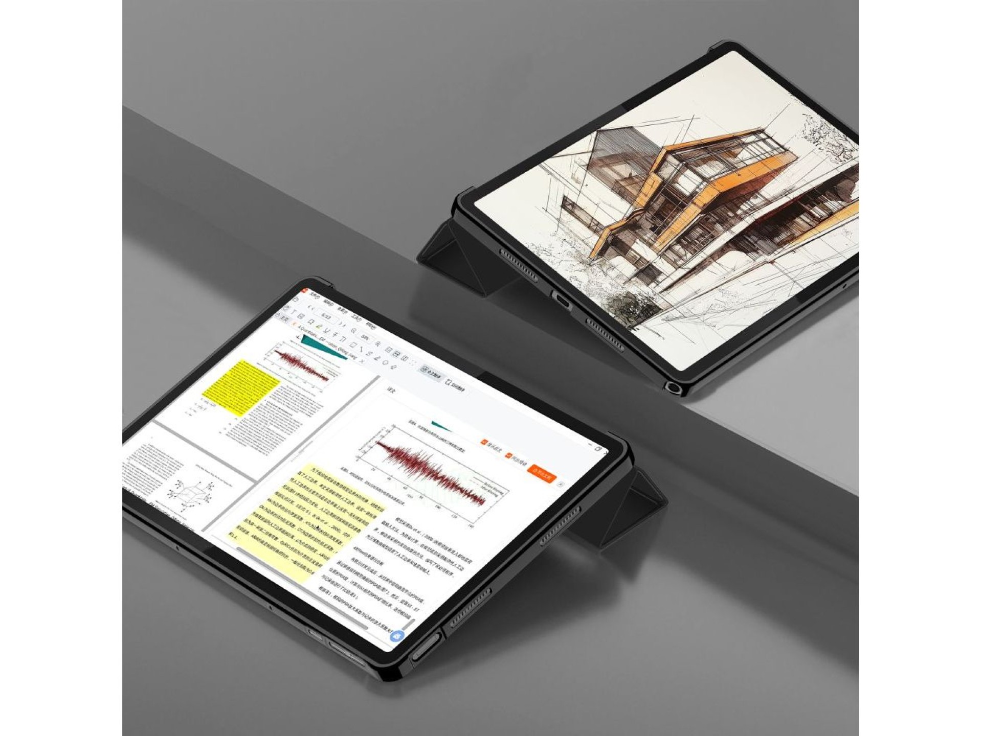 Capa Tech-Protect SmartCase para Lenovo Tab K11 Plus TB-352 11.5 - Preta