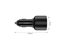 Carregador veicular CC04 de 3 portas PD130W - preto