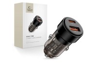 Carregador veicular CC03 de 2 portas PD75W - preto