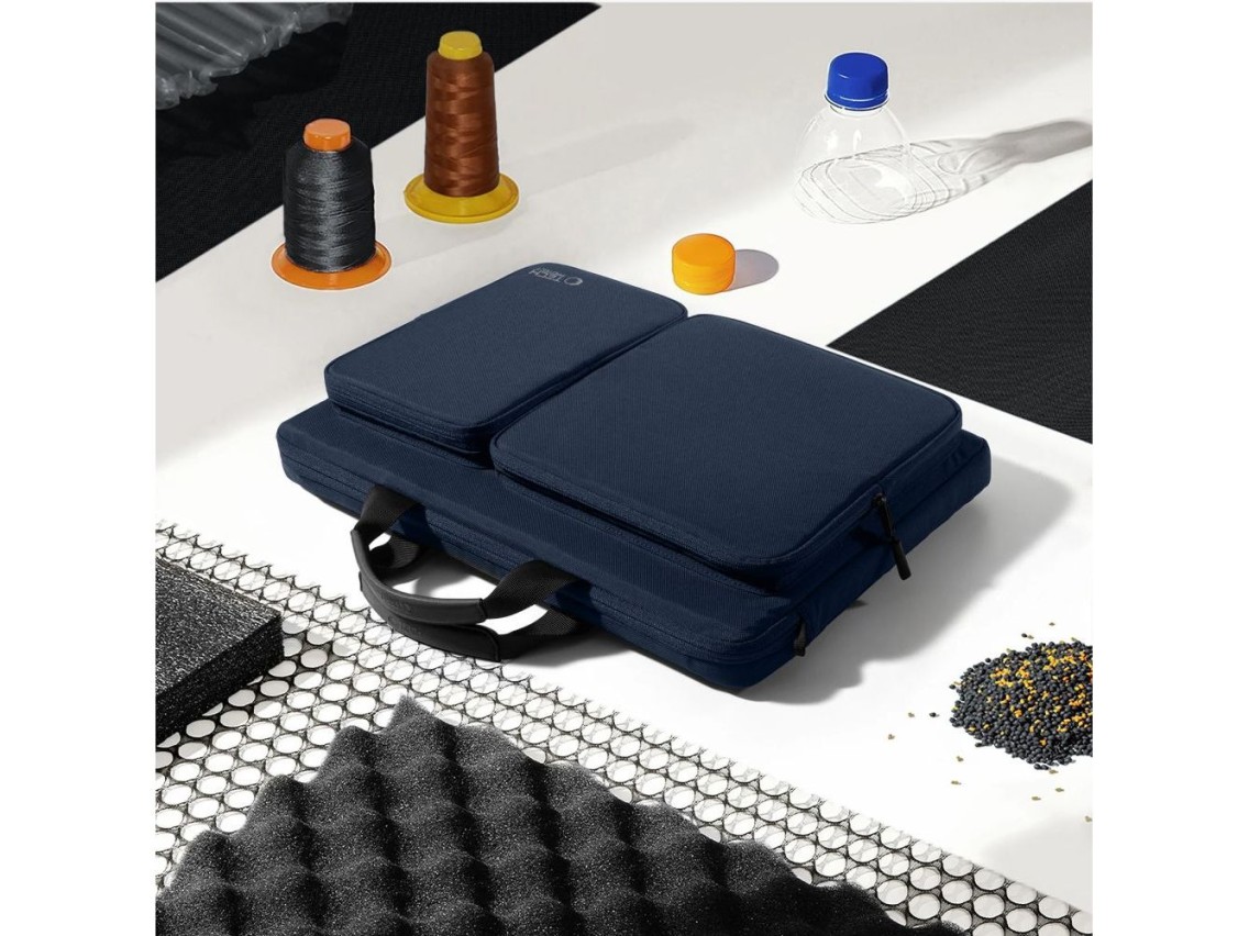 Tech-Protect Defender Bag for 17" Laptop - Navy Blue