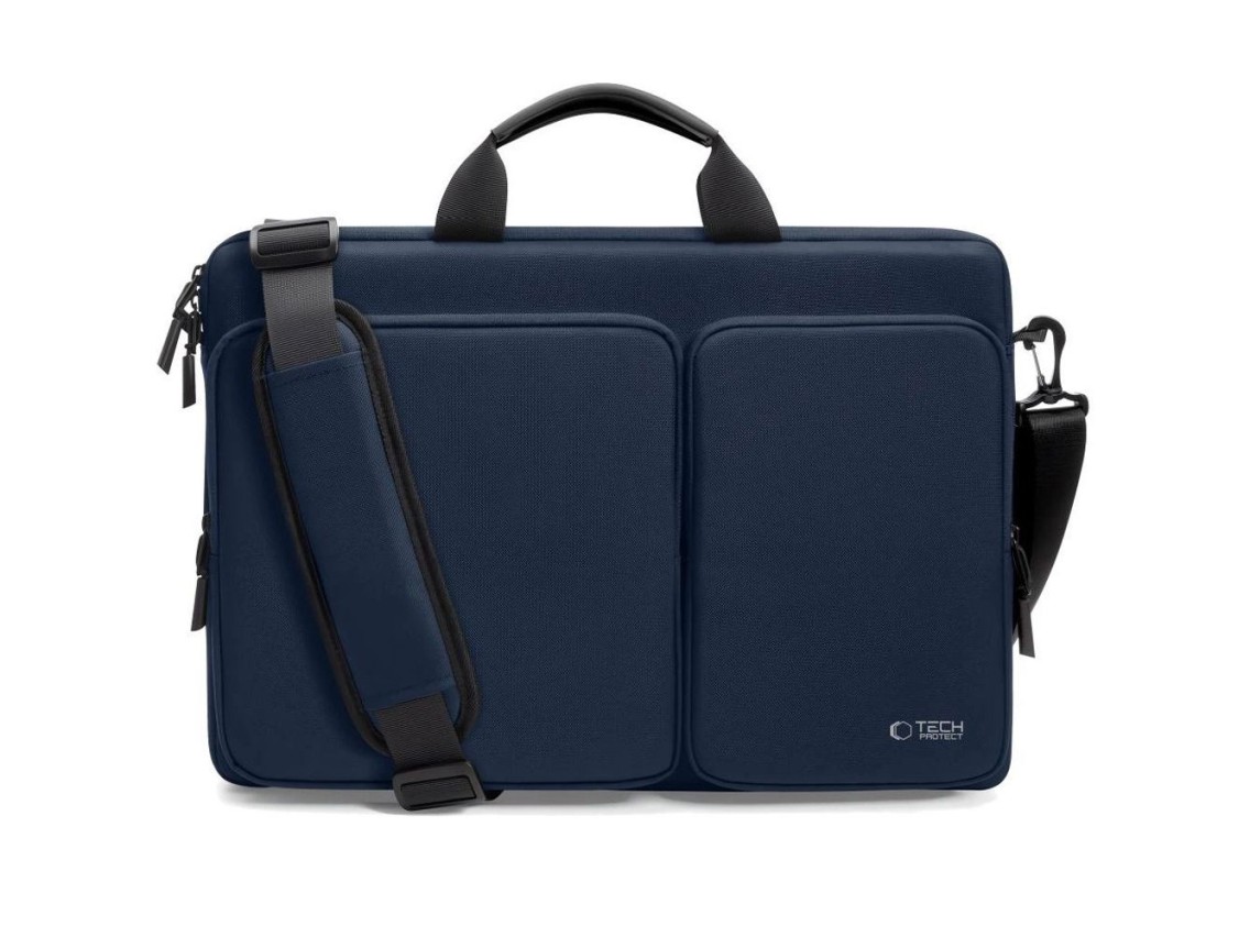 Tech-Protect Defender Bag for 17" Laptop - Navy Blue