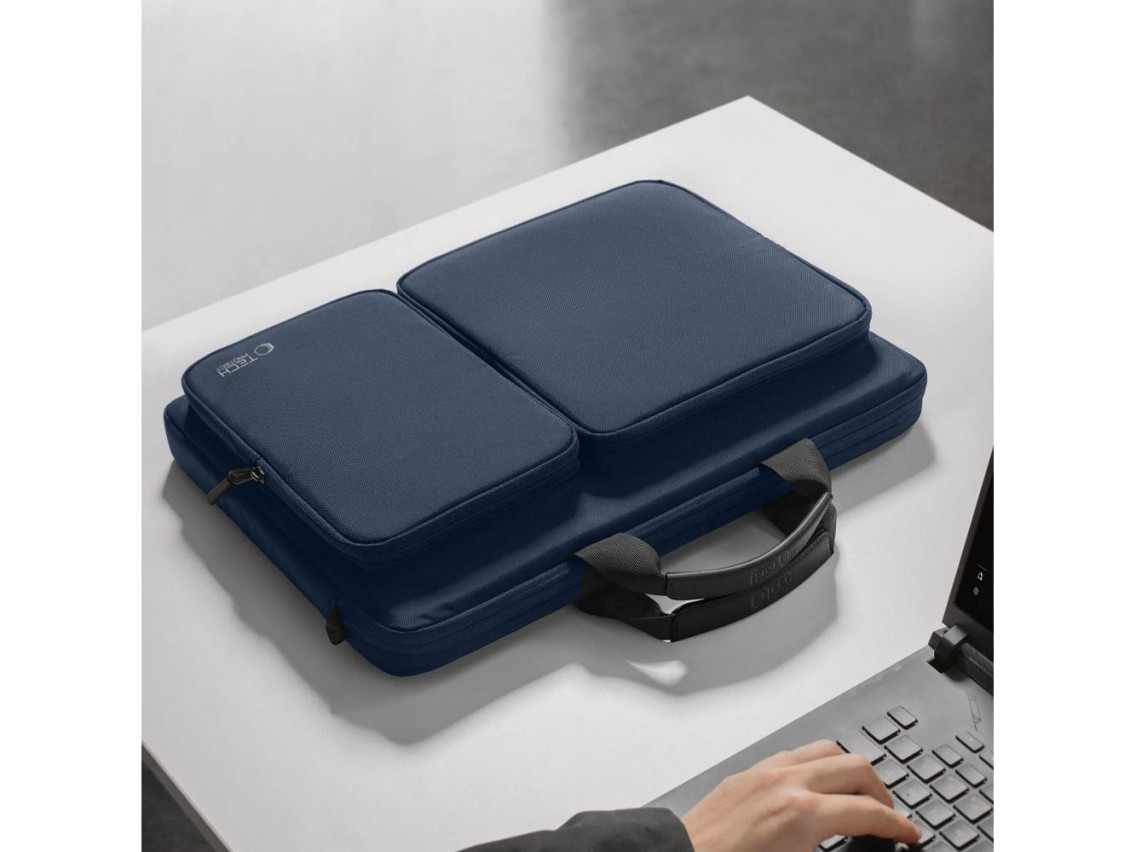 Tech-Protect Defender Bag for 17" Laptop - Navy Blue