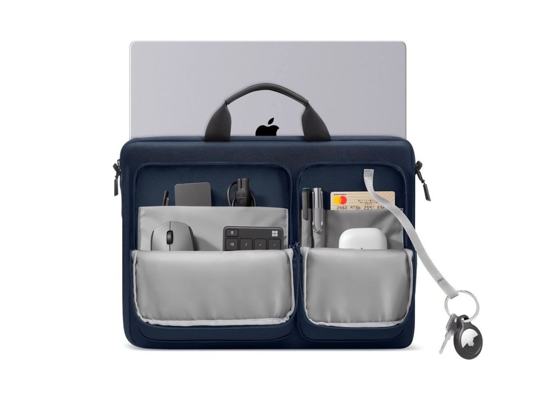 Tech-Protect Defender Bag for 17" Laptop - Navy Blue