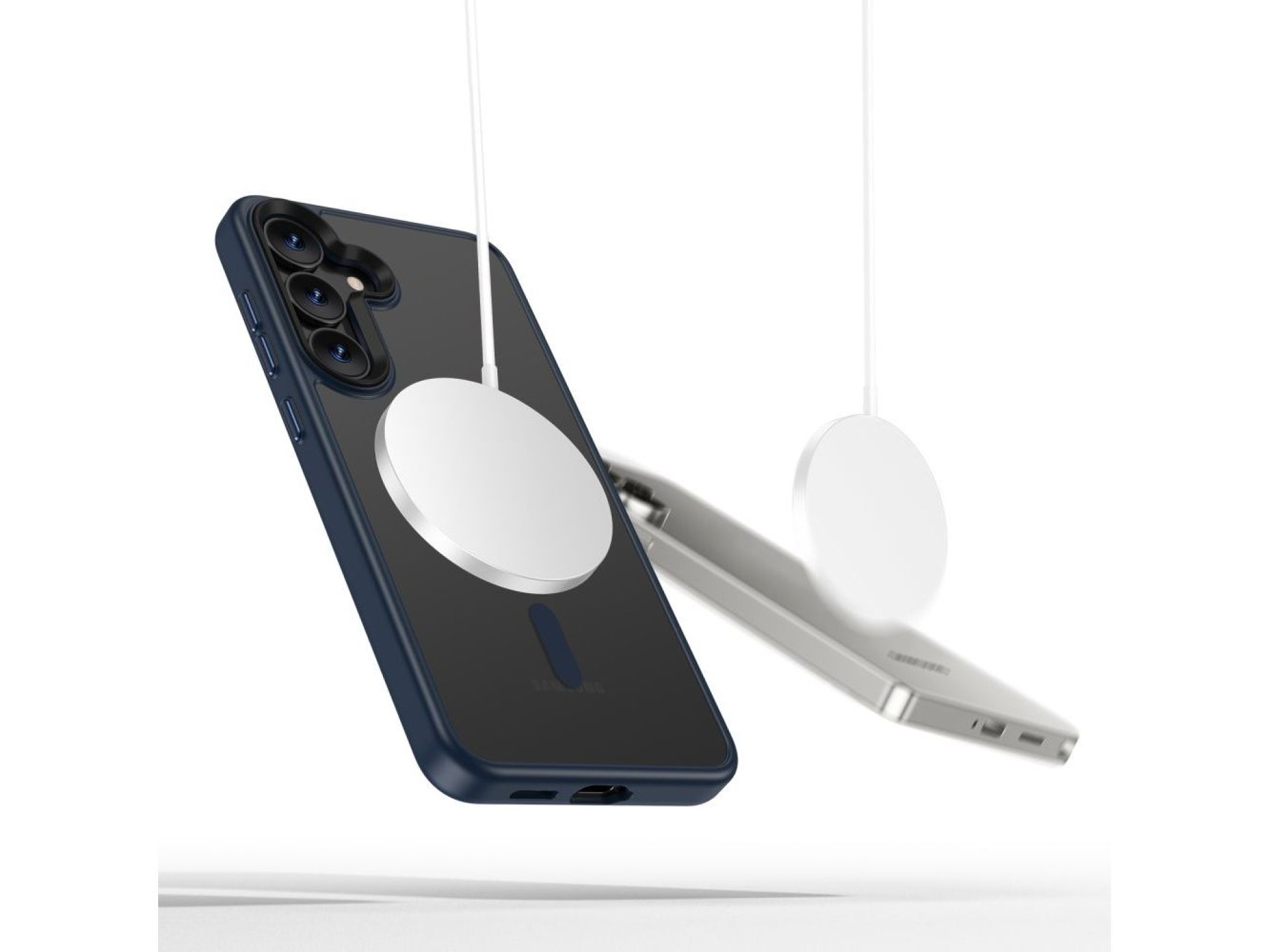 Funda Tech-Protect MagMat MagSafe para Samsung Galaxy S25 - Azul transparente