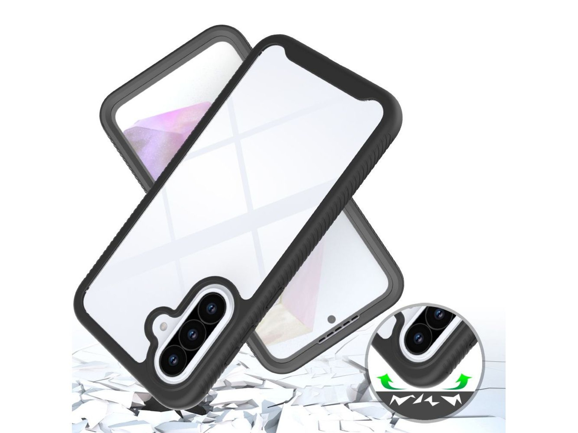 Capa protetora Tech-Protect para Samsung Galaxy A36 / A56 5G - Preta