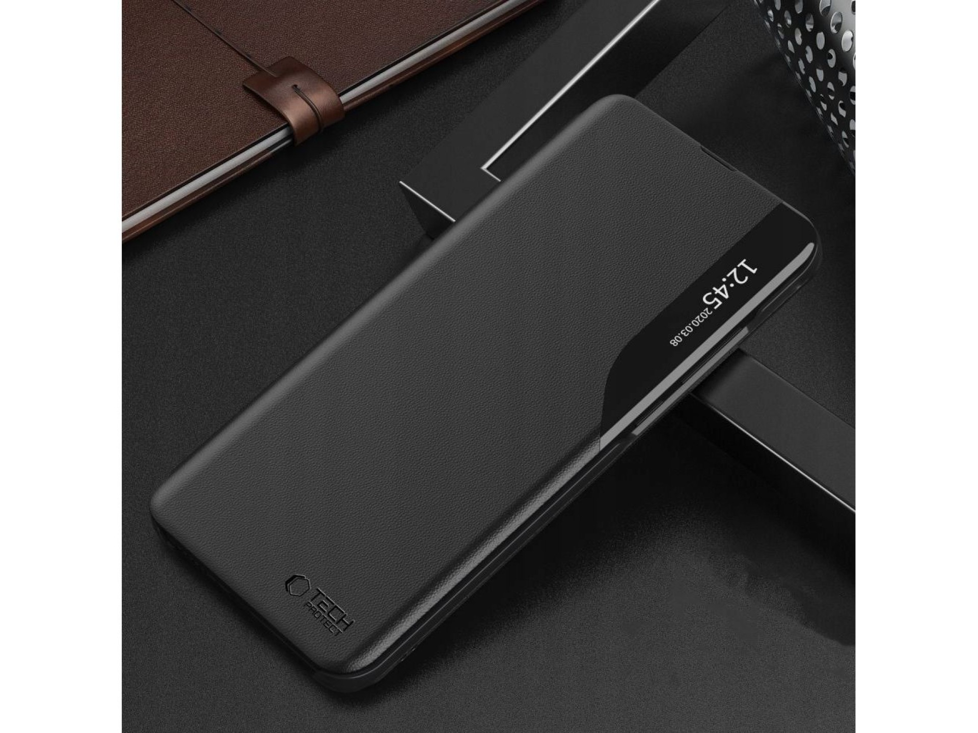 Capa Tech-Protect Smart View para Samsung Galaxy A36 5G - Preta