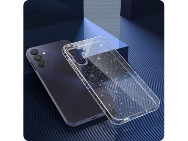 Capa Tech-Protect FlexAir para Samsung Galaxy A56 5G - Glitter transparente Capa Tech-Protect FlexAir para Samsung Galaxy A56 5G - Glitter transparente