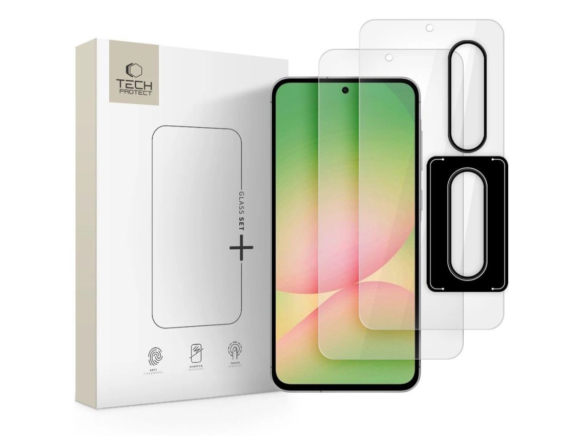Tech-Protect Glass Set+ Tempered Glass for Samsung Galaxy A36 / A56 5G - Transparent