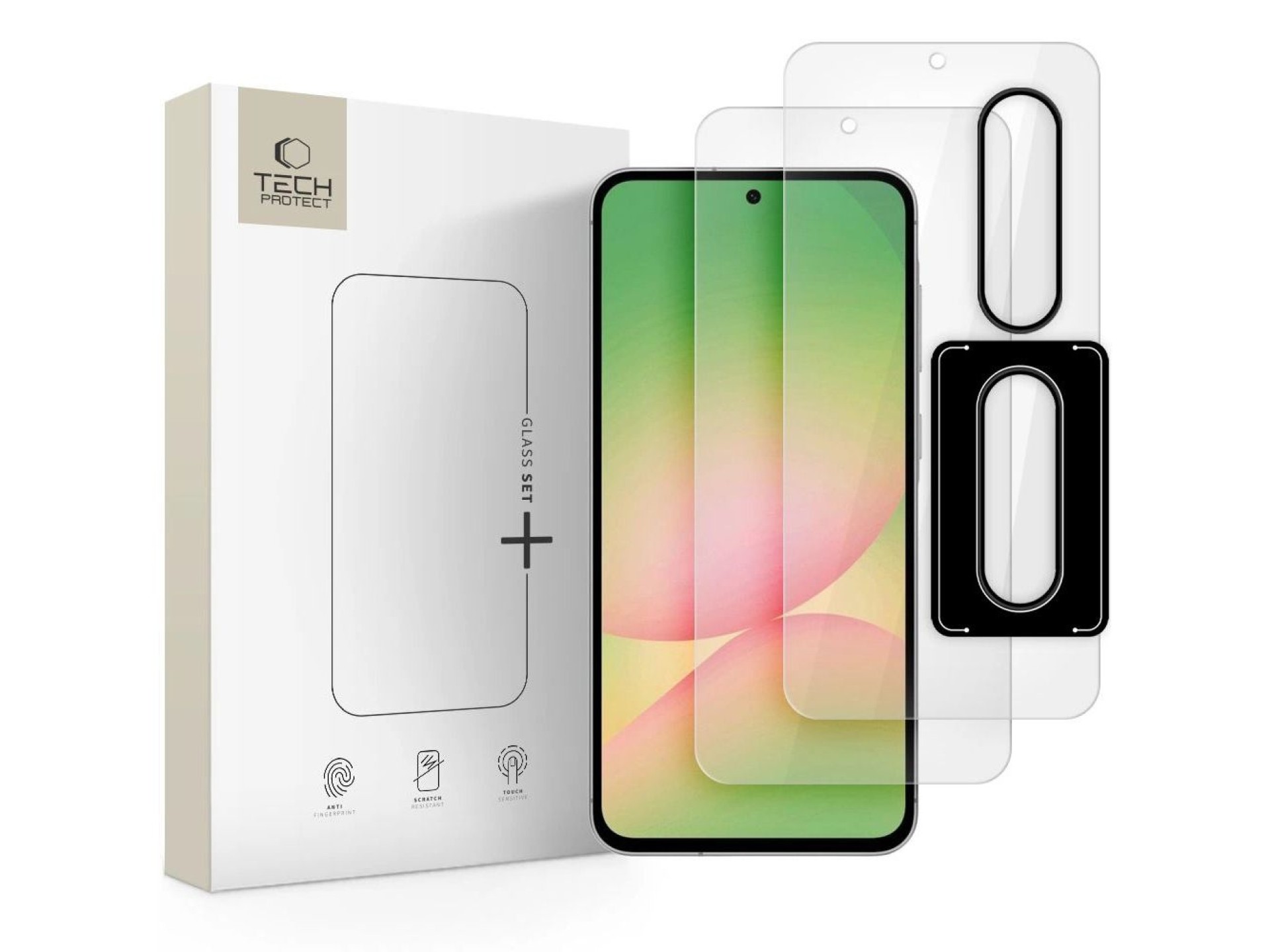 Tech-Protect Glass Set+ Tempered Glass for Samsung Galaxy A36 / A56 5G - Transparent