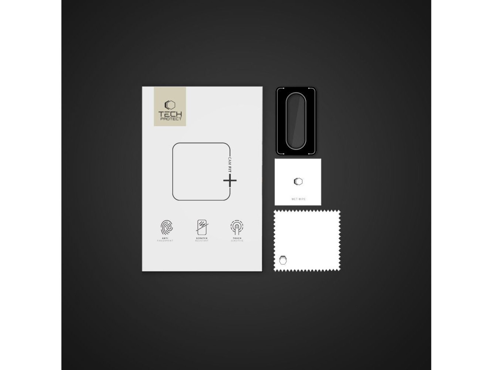 Capa protetora para câmera Tech-Protect Camring Fit+ para Samsung Galaxy A36 / A56 5G - Preta