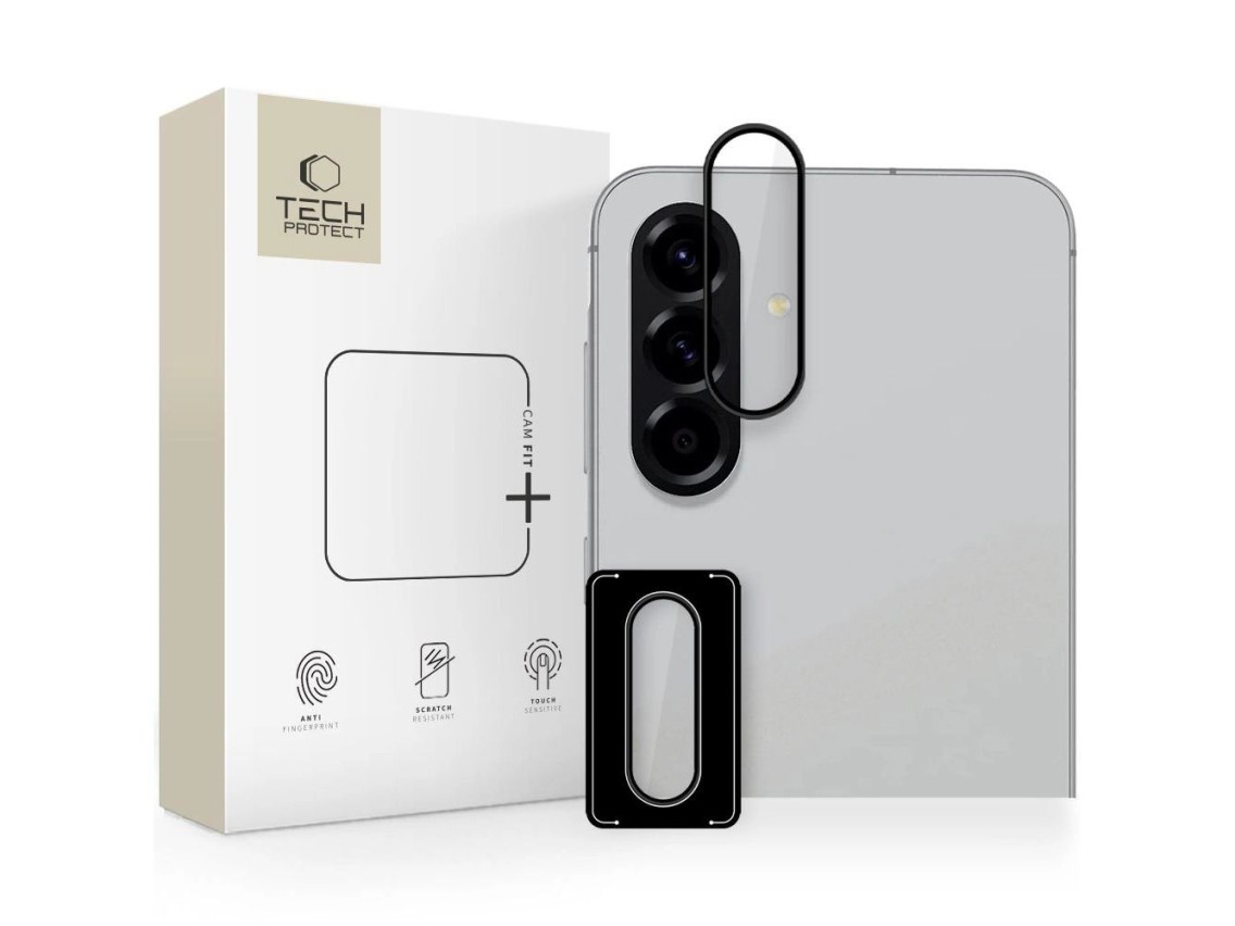 Capa protetora para c�mera Tech-Protect Camring Fit+ para Samsung Galaxy A36 / A56 5G - Preta