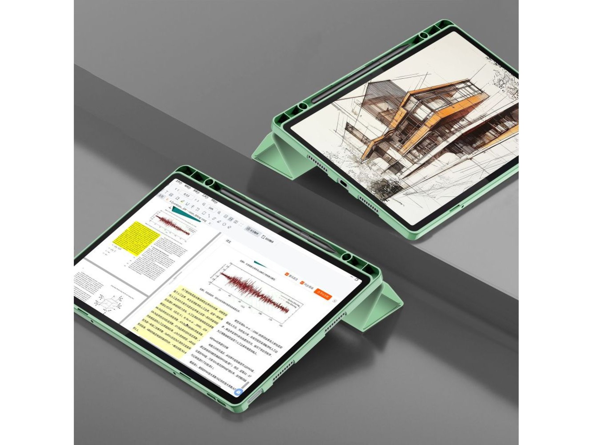 Capa Tech-Protect SC para Lenovo Idea Tab Pro / Pro MT 12.7 TB-373 - Verde
