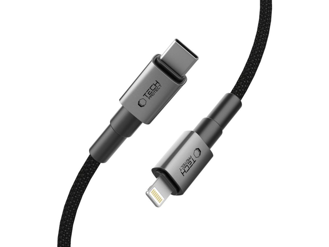 Tech-Protect Ultraboost DNA USB-C / Lightning PD27W/3A cable 25 cm - gray