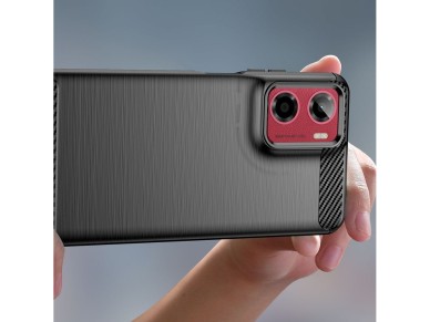 Tech-Protect TPUCarbon Case for Motorola Moto G05 / E15 - Black Tech-Protect TPUCarbon Case for Motorola Moto G05 / E15 - Black