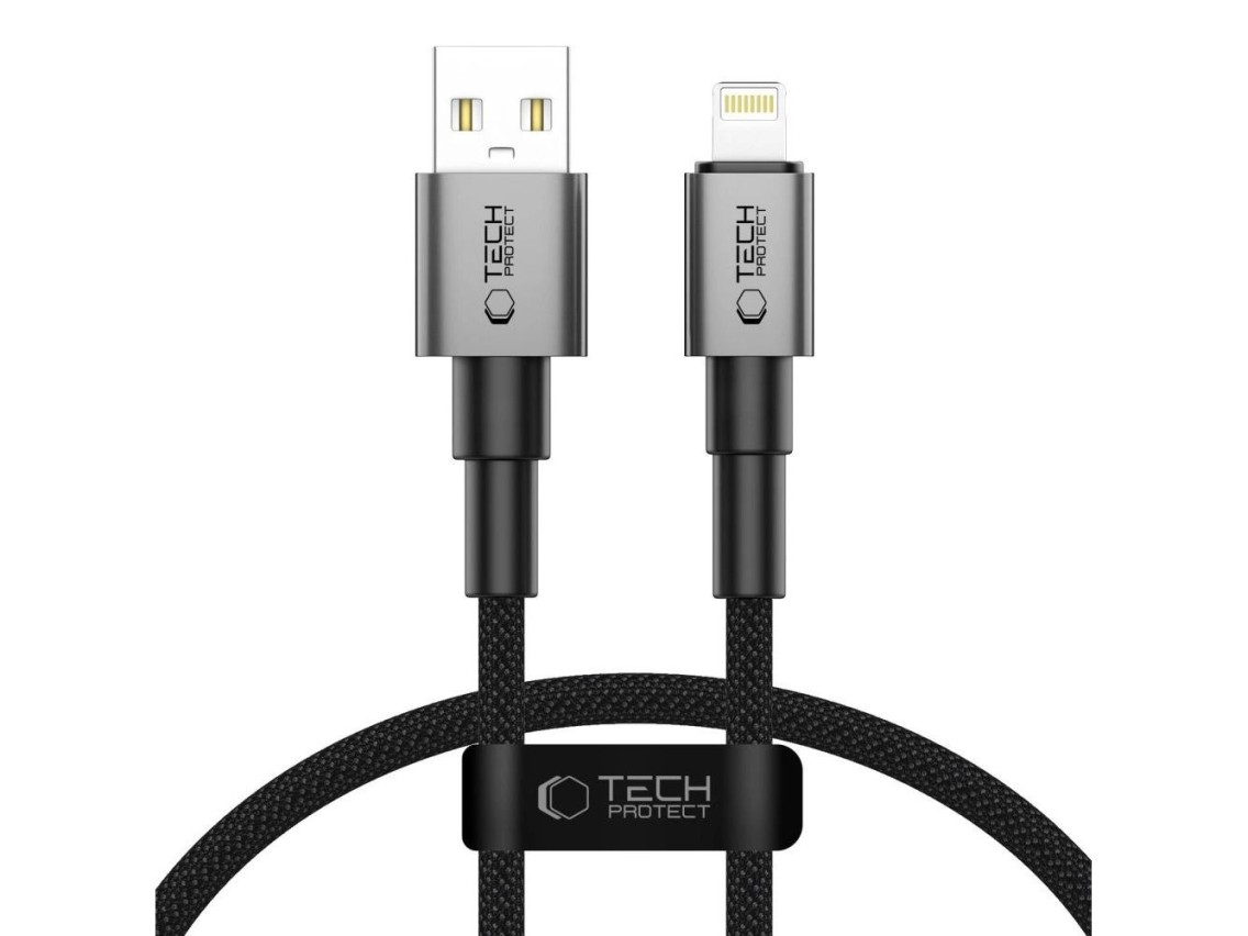 Tech-Protect Ultraboost DNA USB-A / Lightning cable 12W/2.4A 25 cm - gray