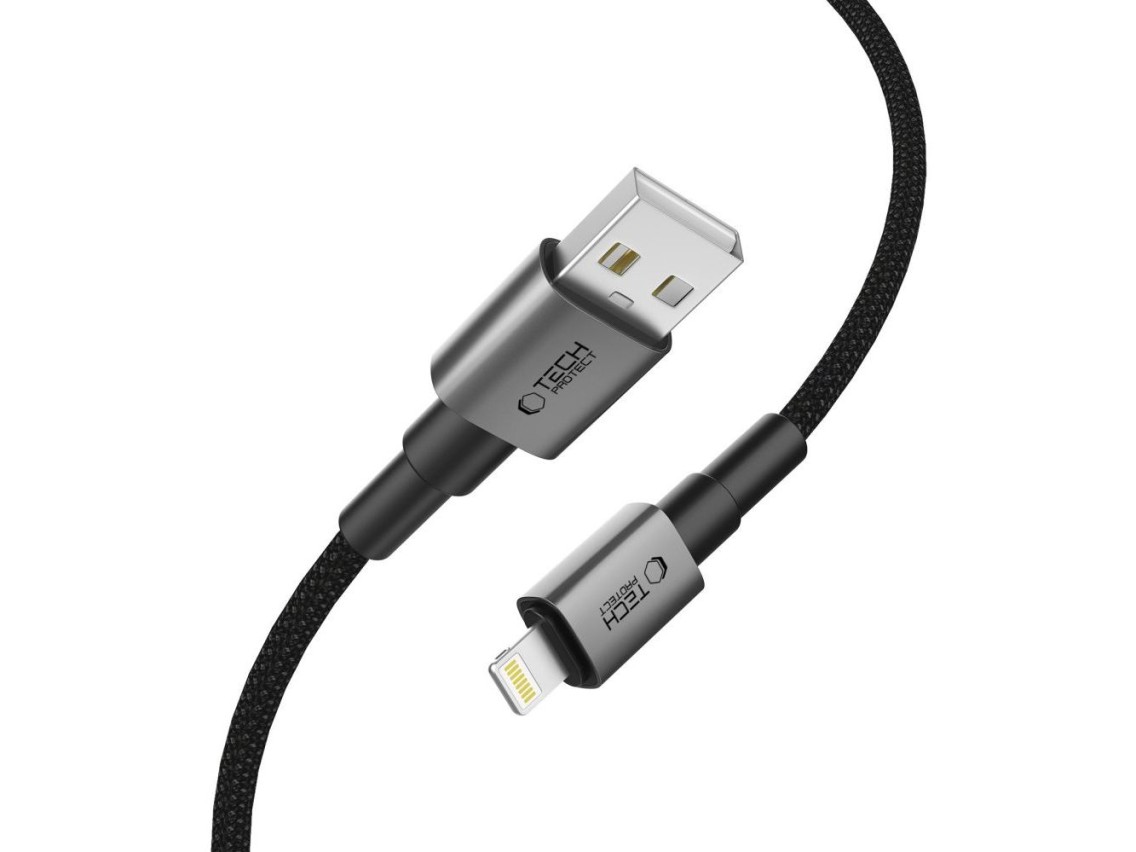 Tech-Protect Ultraboost DNA USB-A / Lightning cable 12W/2.4A 25 cm - gray