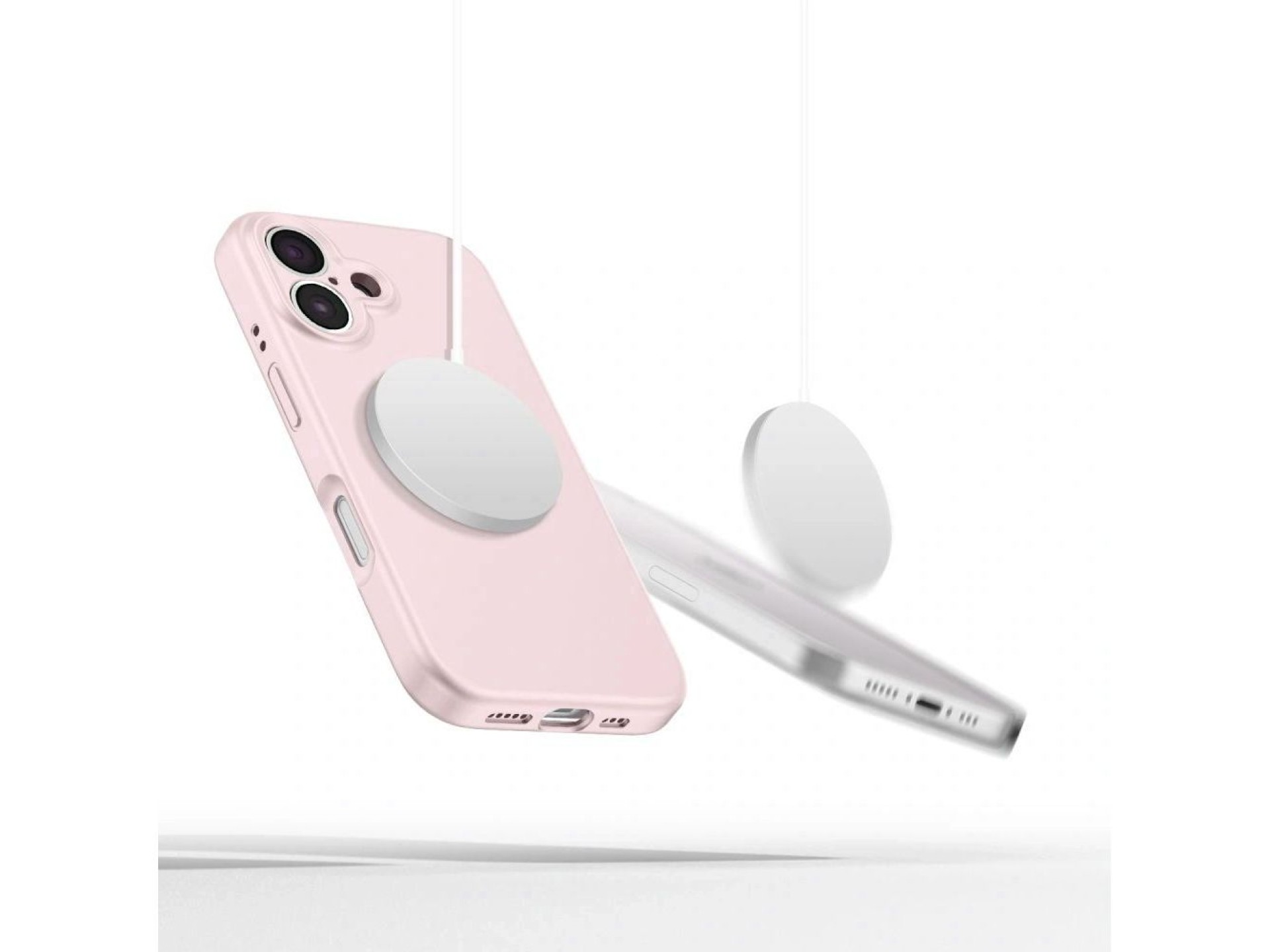 Capa Tech-Protect MagSafe de silicone líquido para iPhone 16e/17e - Rosa