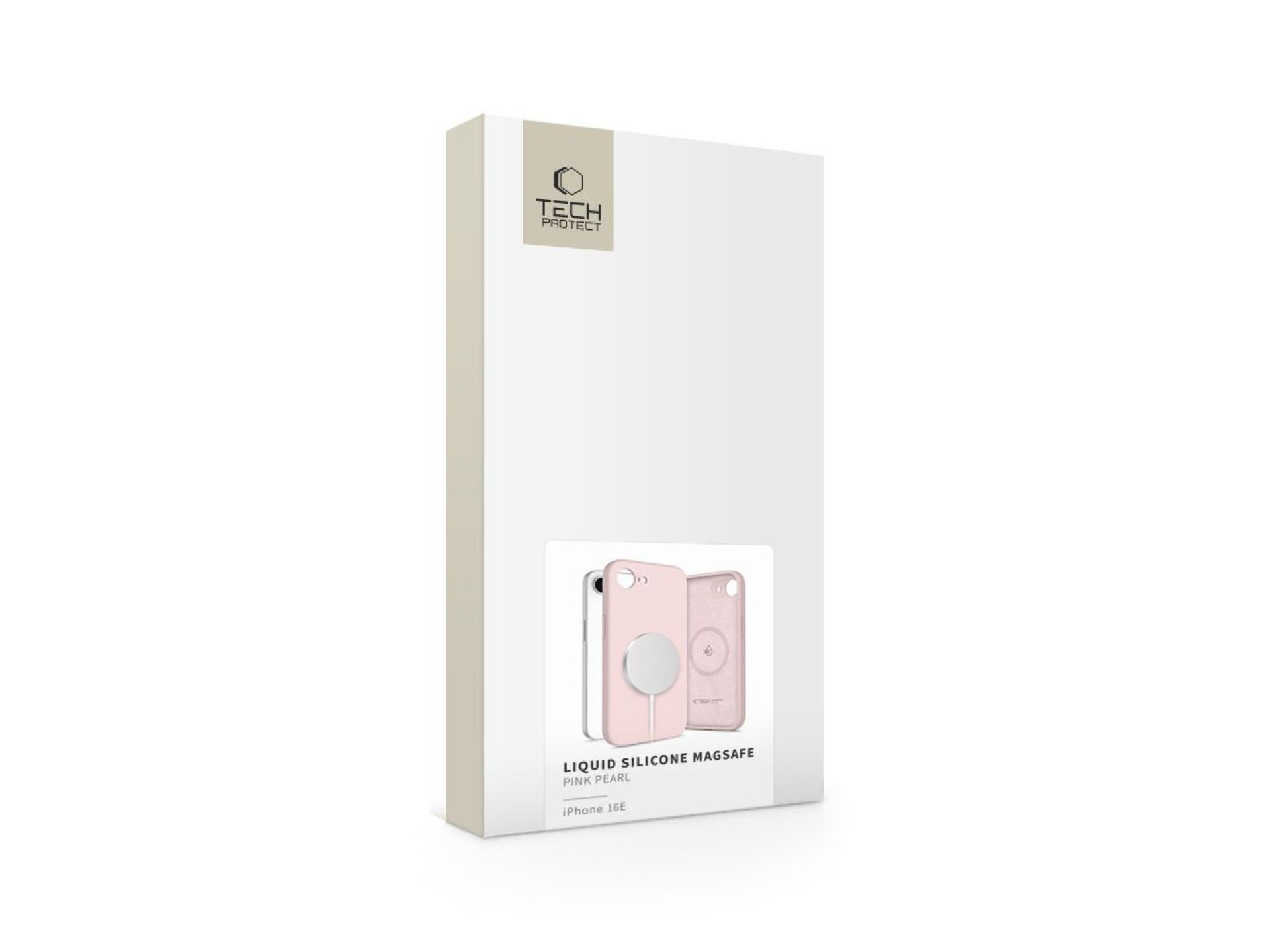Capa Tech-Protect MagSafe de silicone líquido para iPhone 16e/17e - Rosa