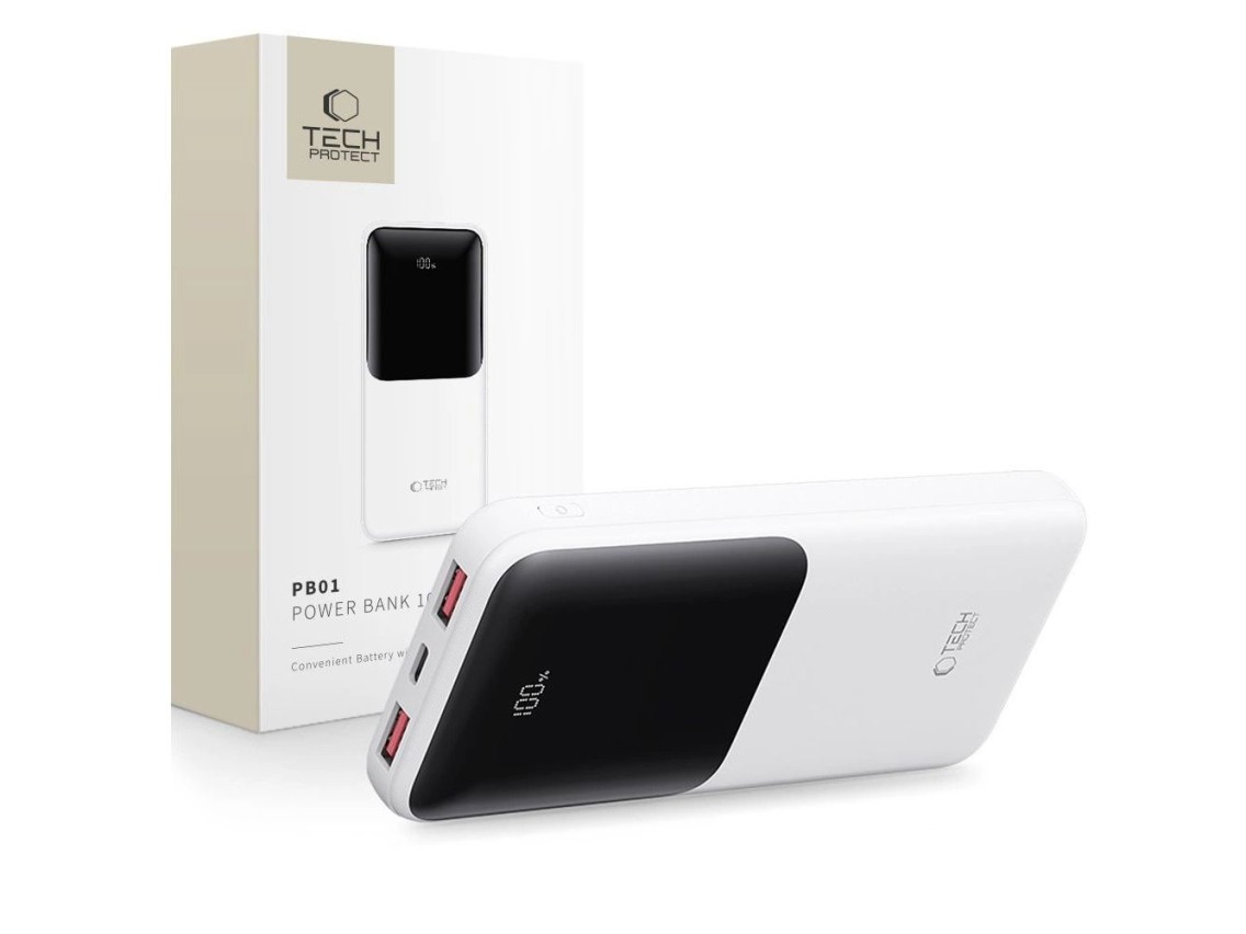 Powerbank Tech-Protect PB01 10000mAh 22.5W - branco