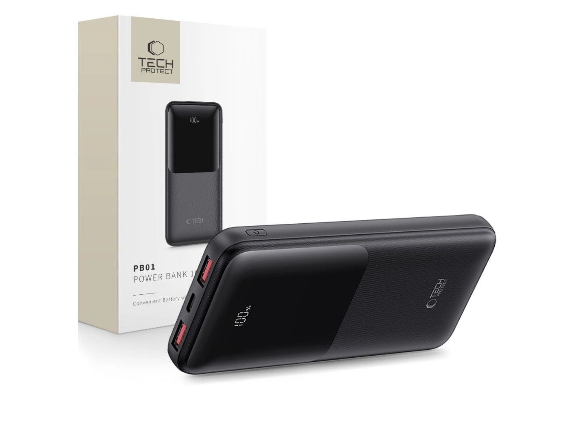 Powerbank Tech-Protect PB01 10000mAh 22.5W - black
