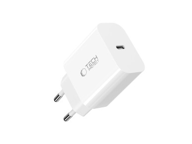 Tech-Protect NC20W PD20W USB-C wall charger with USB-C cable - white Tech-Protect NC20W PD20W USB-C wall charger with USB-C cable - white