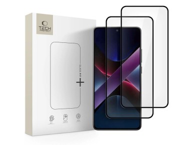 Protector de pantalla de vidrio templado Tech-Protect Glass Fit+ (paquete de 2) para Xiaomi Poco X7 