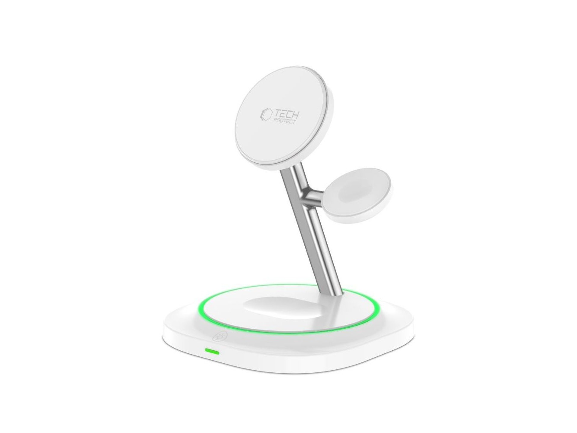 Carregador magnético indutivo MagSafe 3 em 1 Tech-Protect QI15W-A46 - Branco