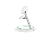 Carregador magnético indutivo MagSafe 3 em 1 Tech-Protect QI15W-A46 - Branco Carregador magnético indutivo MagSafe 3 em 1 Tech-Protect QI15W-A46 - Branco
