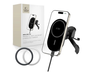 Tech-Protect MM15W-V6 Magnetic MagSafe Car Air Vent Holder - Black