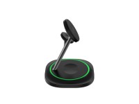 Carregador magnético indutivo MagSafe 3 em 1 Tech-Protect QI15W-A46 - Preto Carregador magnético indutivo MagSafe 3 em 1 Tech-Protect QI15W-A46 - Preto