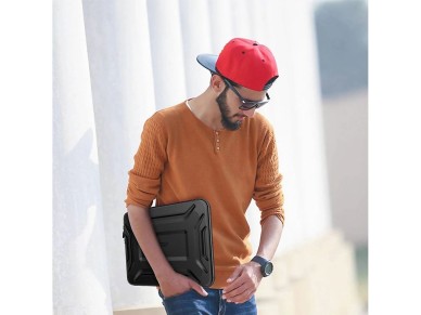 Capa para laptop Tech-Protect Kevlar Pro de 15 a 16 polegadas - Preta