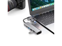 Tech-Protect HB03 HUB Adapter 5in1 USB-C + USB2.0 + USB3.0 + RJ45 - gray Tech-Protect HB03 HUB Adapter 5in1 USB-C + USB2.0 + USB3.0 + RJ45 - gray