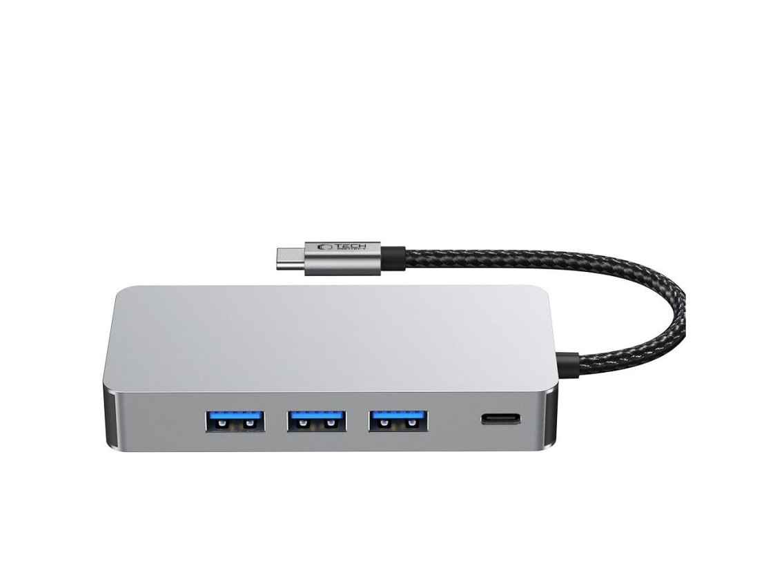 Tech-Protect HB05 HUB 9in1 USB-C + USB2.0 + USB3.0 + HDMI 4K 60HZ + SD / TF + PD100W + RJ45 adapter