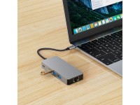 Tech-Protect HB05 HUB 9in1 USB-C + USB2.0 + USB3.0 + HDMI 4K 60HZ + SD / TF + PD100W + RJ45 adapter Tech-Protect HB05 HUB 9in1 USB-C + USB2.0 + USB3.0 + HDMI 4K 60HZ + SD / TF + PD100W + RJ45 adapter