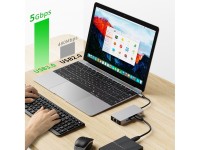 Tech-Protect HB05 HUB 9in1 USB-C + USB2.0 + USB3.0 + HDMI 4K 60HZ + SD / TF + PD100W + RJ45 adapter Tech-Protect HB05 HUB 9in1 USB-C + USB2.0 + USB3.0 + HDMI 4K 60HZ + SD / TF + PD100W + RJ45 adapter