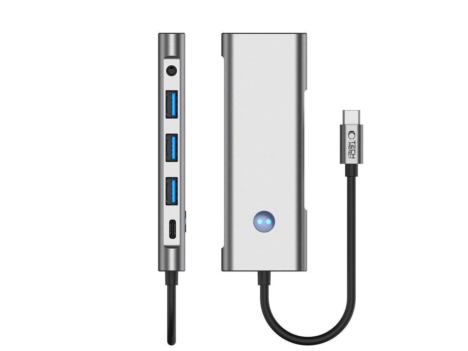Tech-Protect HB04 HUB Adapter 9in1 USB-C + USB2.0 + USB3.0 + HDMI 4K 60Hz + SD / TF + PD100W + AV3.5