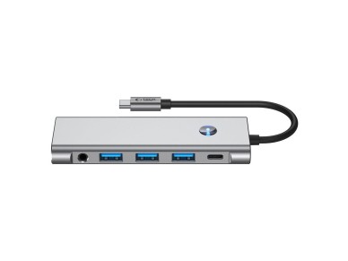 Tech-Protect HB04 HUB Adapter 9in1 USB-C + USB2.0 + USB3.0 + HDMI 4K 60Hz + SD / TF + PD100W + AV3.5