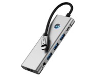 Tech-Protect HB04 HUB Adapter 9in1 USB-C + USB2.0 + USB3.0 + HDMI 4K 60Hz + SD / TF + PD100W + AV3.5 Tech-Protect HB04 HUB Adapter 9in1 USB-C + USB2.0 + USB3.0 + HDMI 4K 60Hz + SD / TF + PD100W + AV3.5