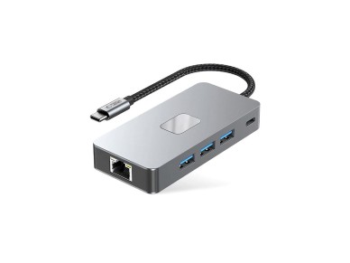 Tech-Protect HB05 HUB 9in1 USB-C + USB2.0 + USB3.0 + HDMI 4K 60HZ + SD / TF + PD100W + RJ45 adapter 