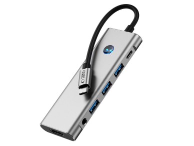 Tech-Protect HB04 HUB Adapter 9in1 USB-C + USB2.0 + USB3.0 + HDMI 4K 60Hz + SD / TF + PD100W + AV3.5