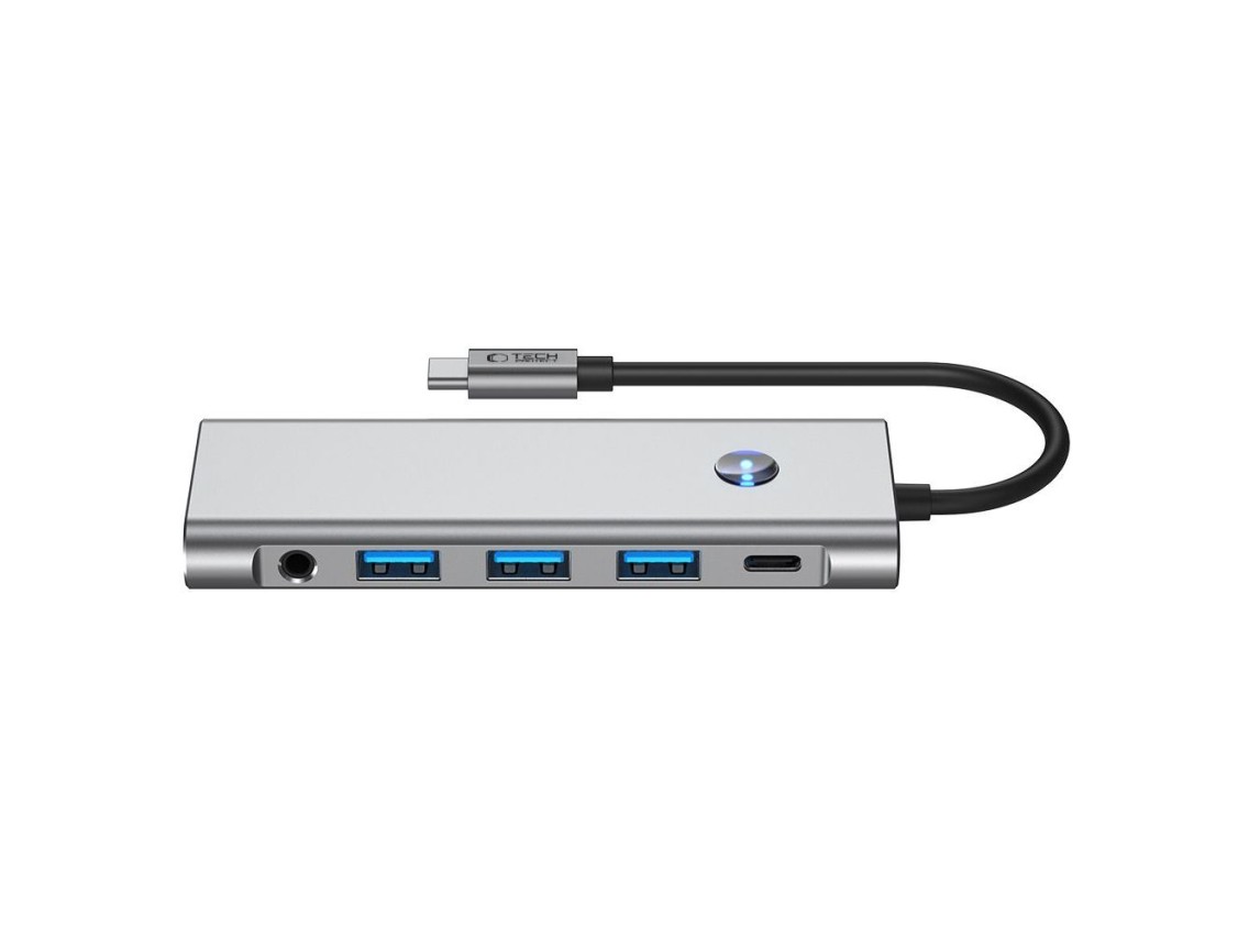 Tech-Protect HB04 HUB Adapter 9in1 USB-C + USB2.0 + USB3.0 + HDMI 4K 60Hz + SD / TF + PD100W + AV3.5
