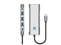 Tech-Protect HB04 HUB Adapter 9in1 USB-C + USB2.0 + USB3.0 + HDMI 4K 60Hz + SD / TF + PD100W + AV3.5 Tech-Protect HB04 HUB Adapter 9in1 USB-C + USB2.0 + USB3.0 + HDMI 4K 60Hz + SD / TF + PD100W + AV3.5