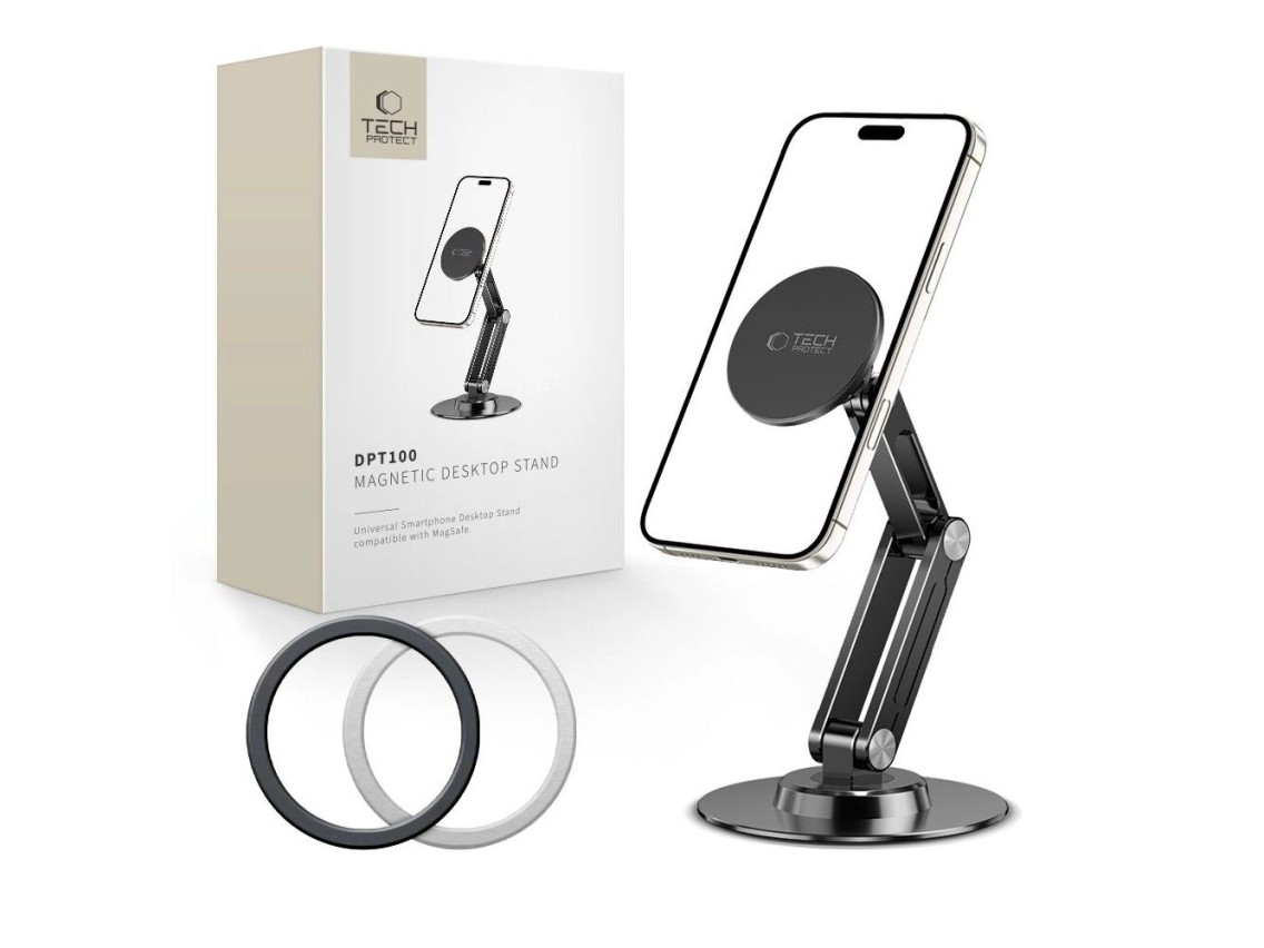 Soporte magnético para teléfono de escritorio Tech-Protect DPT100 MagSafe - Negro