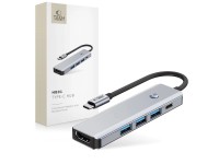 Tech-Protect HB01 HUB Adapter 5in1 USB-C + USB3.0 + HDMI 4K 60Hz + PD100W - gray