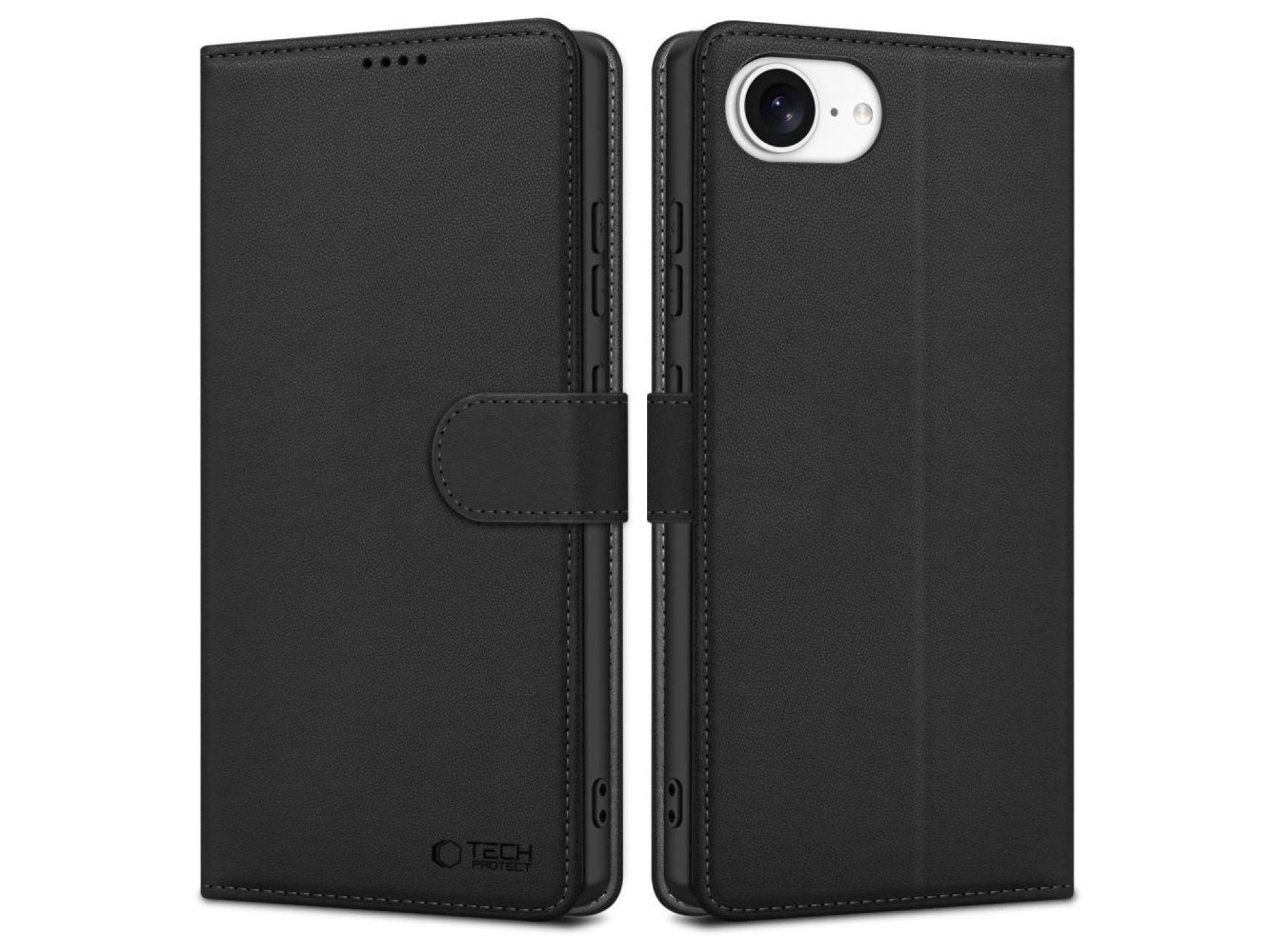 Tech-Protect Wallet Case for iPhone 16e / 17e - Matte Black