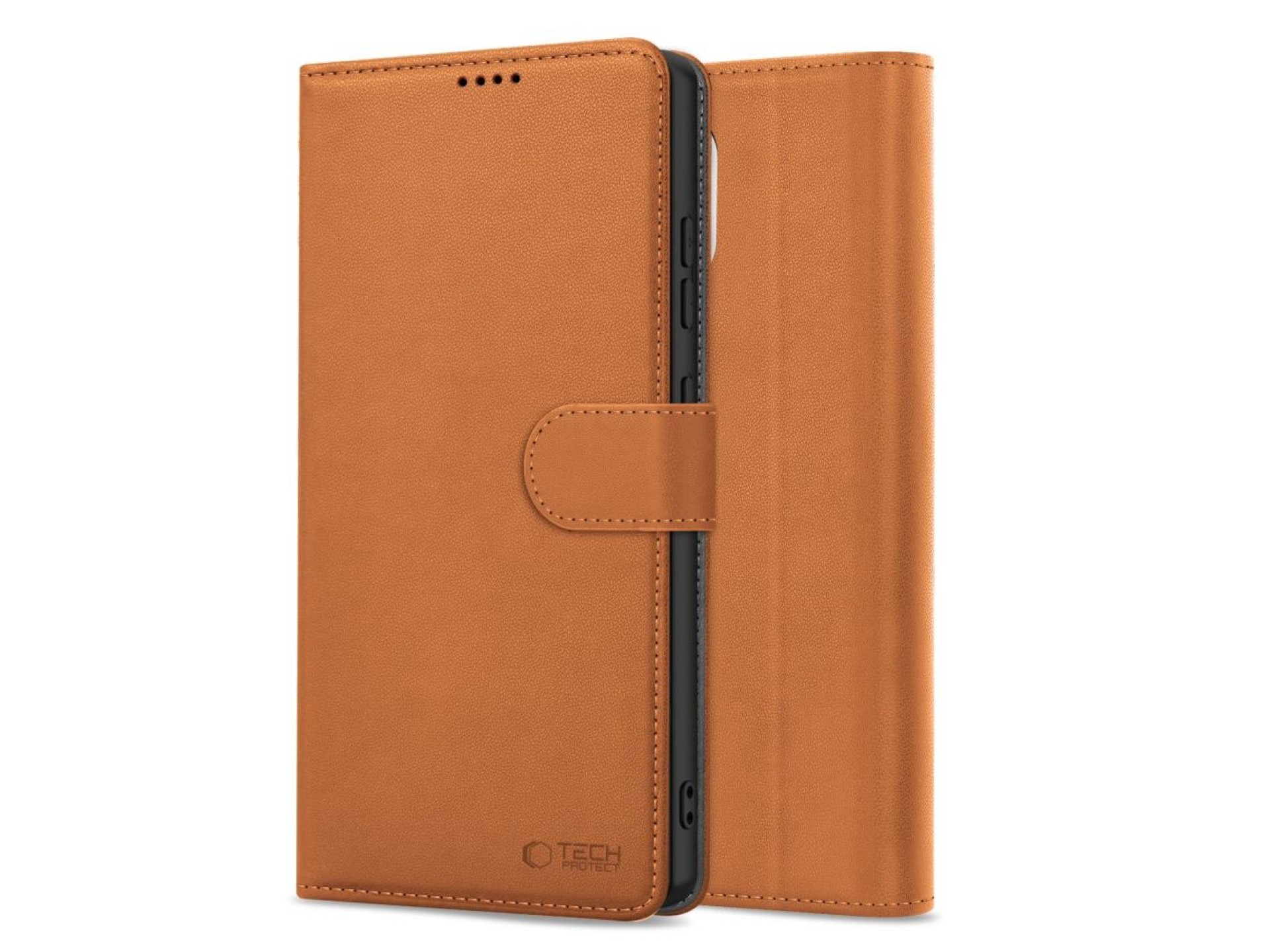 Funda tipo cartera Tech-Protect para iPhone 16e / 17e - Marrón