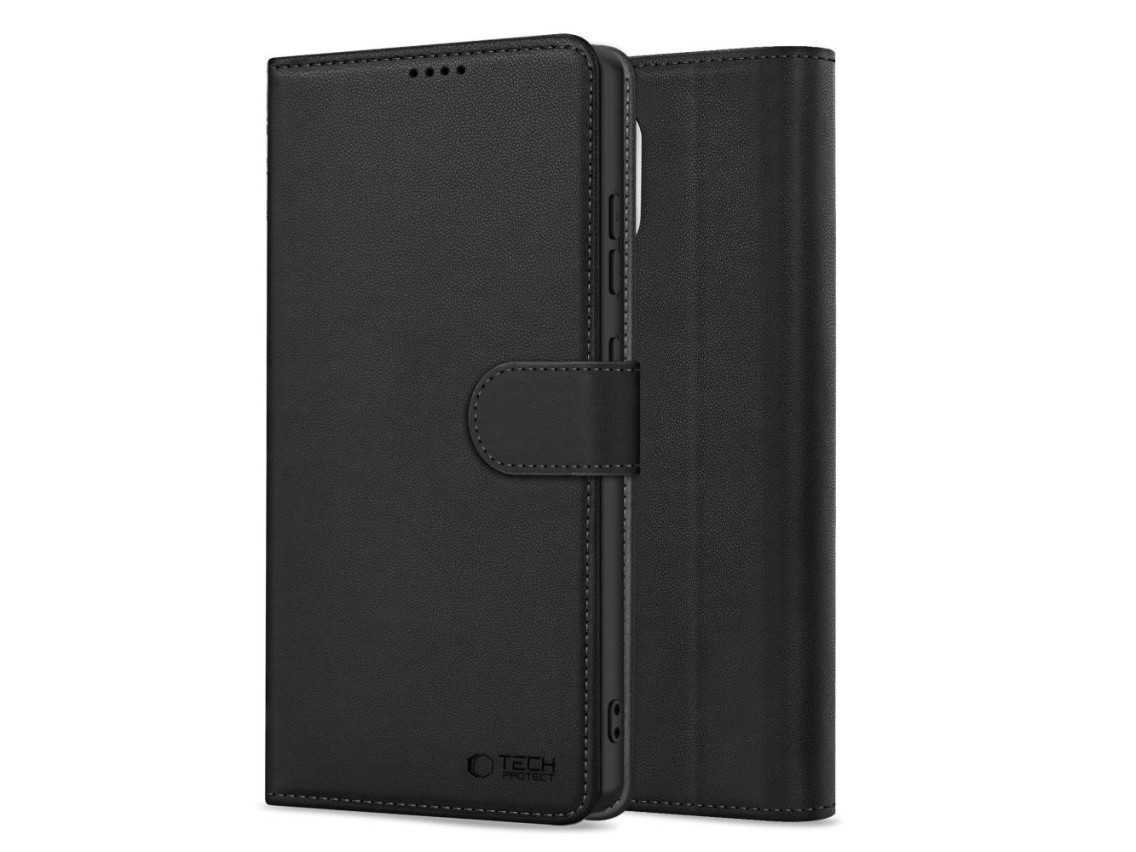Tech-Protect Wallet Case for iPhone 16e / 17e - Matte Black