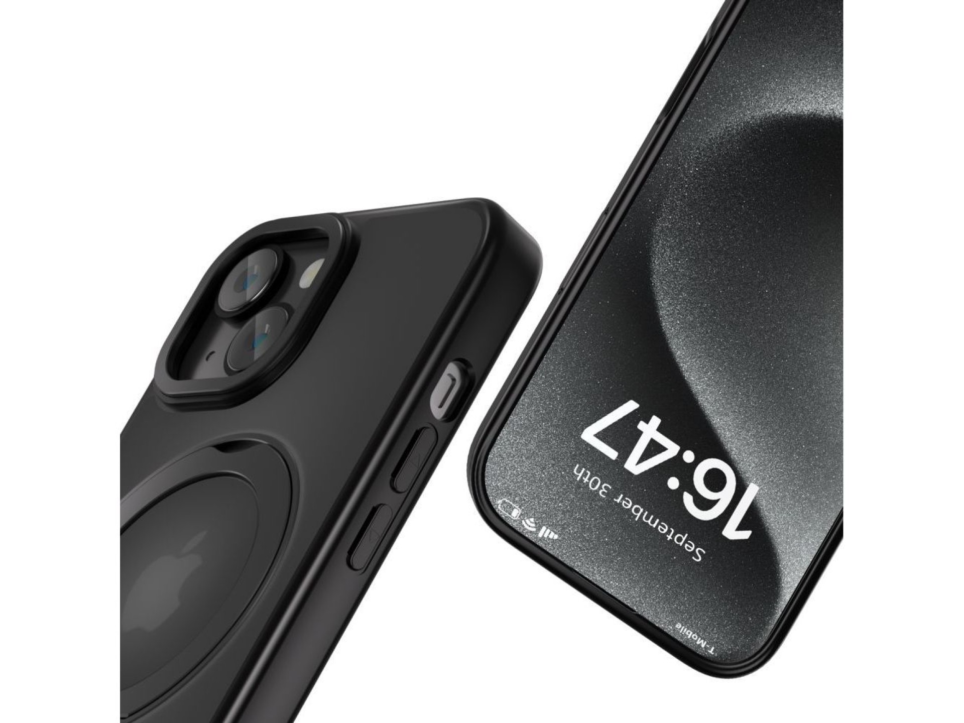 Funda Tech-Protect MagRing MagSafe para iPhone 16e / 17e - negro mate