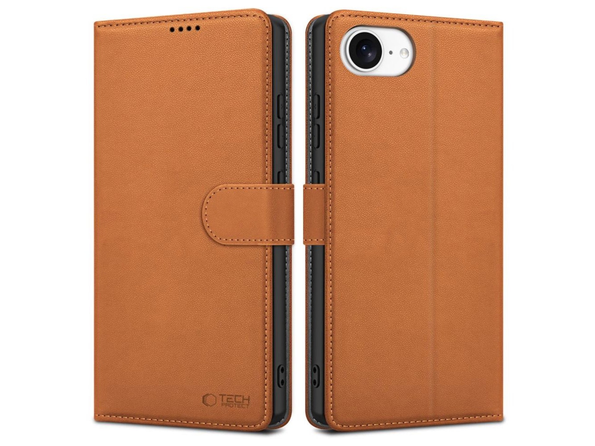 Funda tipo cartera Tech-Protect para iPhone 16e / 17e - Marrón