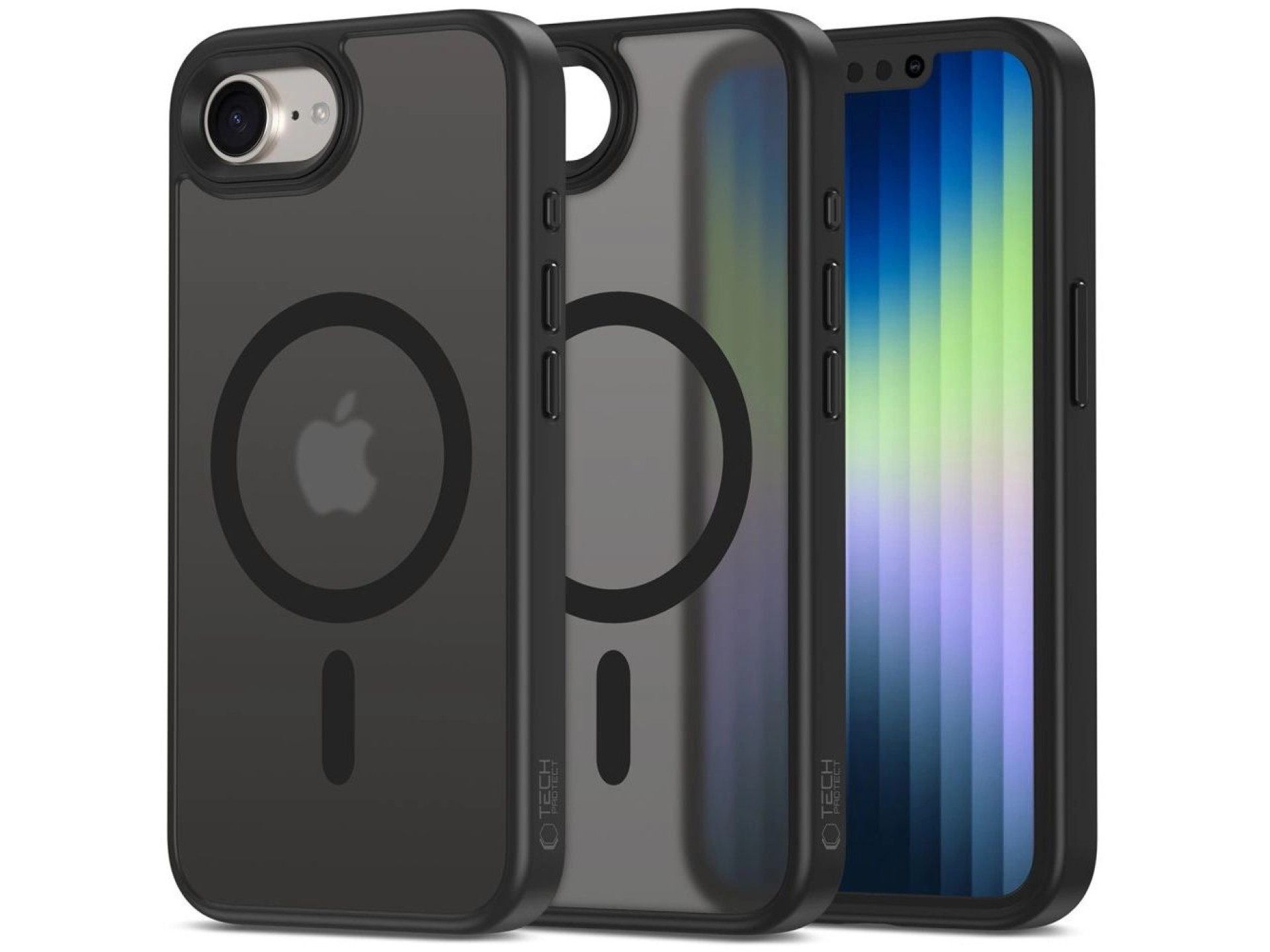Capa Tech-Protect MagMat MagSafe para iPhone 16e / 17e - Preto Fosco